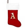 20 inches monogram christmas stockings red velvet with white super soft plush cuff embroidered xmas stockings classic personalized stocking decorations for family holiday season decorletter a  urban country home decor