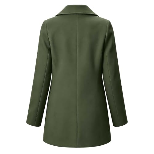 Trench Coat Women Double Breasted Mid Length Jacket Fall Winter Outerwear - image 6