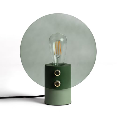 LEDKIA LIGHTING Lámpara de Mesa Metal y Cristal Katia Verde