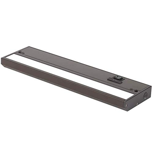 12 Inch Bronze LED Under Cabinet Lighting – Dimmable -3 Color Temperature Slide Switch – Warm White (2700K), Soft White (3000K), Cool White (4000K) - Plugged-in or Hardwired Installation by Magic Lite