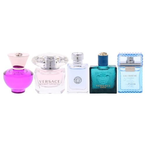 Versace 5-Pcs Mini Gift Set (Dylan Turquoise, Bright Crystal, Eau Fraiche, Pour Homme, Eros) All Eau De Toilette 4.8g - Image 3