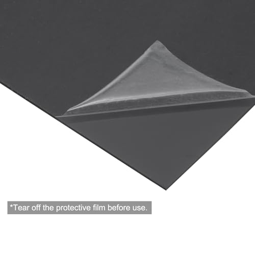 Image of MECCANIXITY Black ABS Plastic Sheet 10 x 6 x 0.04 Inch for Building Model, DIY Crafts, Panel, Pack of 2 Pcs