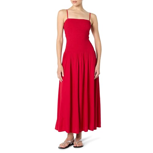 Image of The Drop Womens Florencia Smocked Bodice Linen Maxi Dress