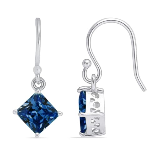 Image of ZAVYA 925 Sterling Silver CZ Drop Silver Plating Drop Earrings | Gift for Women and Girls | With Certificate of Authenticity and 925 Hallmark