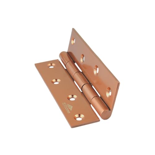 Image of Stainless Steel Window & Door Butt Hinges Kabja for Home /Office /Hotel for Main Door /Wooden Door /Kitchen, SS Welded Heads(12 Piece,Rose Gold, 4 Inch x 12 Gauge /2.5 mm