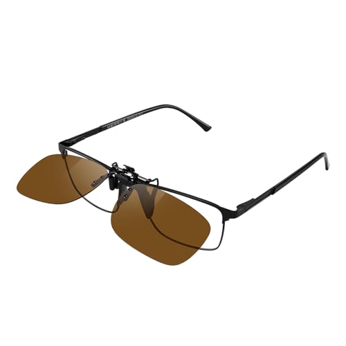 MERRY'S Polarized Clip on Sunglasses Flip Up Metal Clip Attachments for Prescription Glasses3