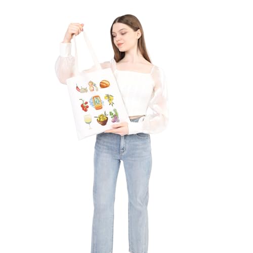 WSNANG Sardine and Summer Food Gift Sardines Canvas Tote Bag Tinned Fish Shoulder Bag Sardine Lover Gift Foodie Gift 6