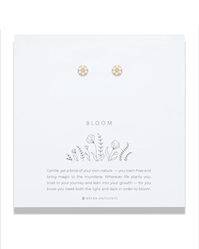 Bloom Stud Earrings 14K Gold/Clear2