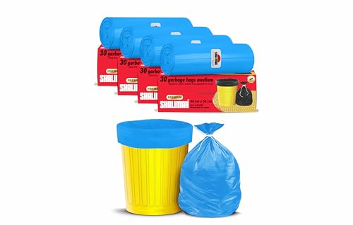 Shalimar Premium Garbage Bags (Lavender Fragrance) Size 19 X 21 Inches (Medium) 120 Bags (4 rolls) Dustbin Bag/Trash Bag - Blue Color (B0D985ZNRC) Amazon Price History, Amazon Price Tracker