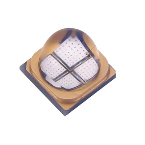 MDFCWJATHI 50pcs 3W 10W LED SMD 3535 6565 chip UV 365nm 395nm high Power Light Bead Ceramic Base Quartz Glass Lens (UV 395-400nm,10W SMD6565)