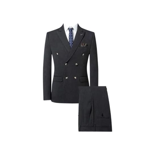 Men's Casual Business Suit 2 Piece Set Solid Color Blazer and Pants Wedding Formal Attire Comfortable Fit