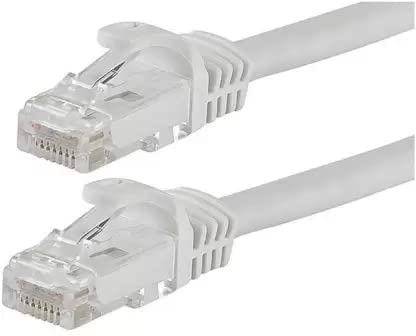 Shritesh 2.5 Meter LAN Cable CAT6/Cat 6 Ethernet Cable Network Cable Internet Cable RJ45 LAN Wire High Speed Patch Cable Computer Cord (Compatible with Laptop, PC, Router, Modem, White, One Cable)