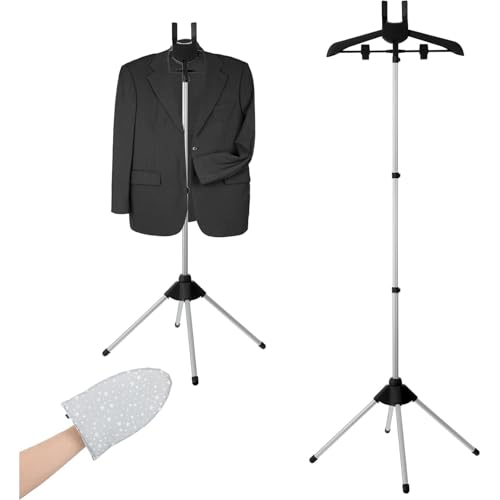 Dampfständer Bügelwäscheständer für Kleidung, 32-63 Inch Teleskop-Stativ Handheld Dampfglätter Ständer Mit Bügelhandschuhen, Geeignet für Reise und Haushaltsgebrauchauf Dampfständer Bügelwäscheständer für Kleidung, 32-63 Inch Teleskop-Stativ Handheld Dampfglätter Ständer Mit Bügelhandschuhen, Geeignet für Reise und Haushaltsgebrauchauf