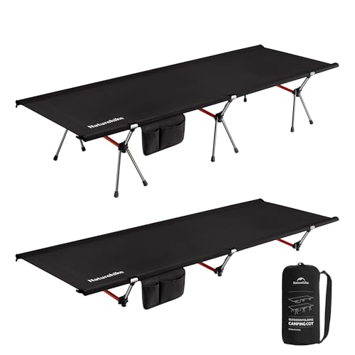 Image of Naturehike ArmyWild Folding Camping Cot, Height Adjustable Ultralight Backpacking Cot, Portable Camping Bed for Camping Hiking Travel Home