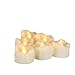 Battery Operated LED Flameless Tea Lights with Timer Realistic Flickering Electric Fake Votive Tealight Candles Set Bulk Xmas Christmas Party Lights Lighting Decorations Gifts 6 Pack Batteries Incl.