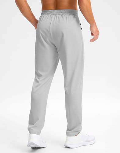 Image of Pudolla Men's Lightweight Hiking Pants Quick Dry Outdoor Sweatpants with Zipper Pockets for Athletic Workout Casual Travel