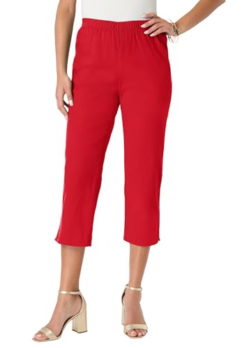 Roaman's Women's Plus Size Tall Plus Size Comfort Stretch Capri Jean