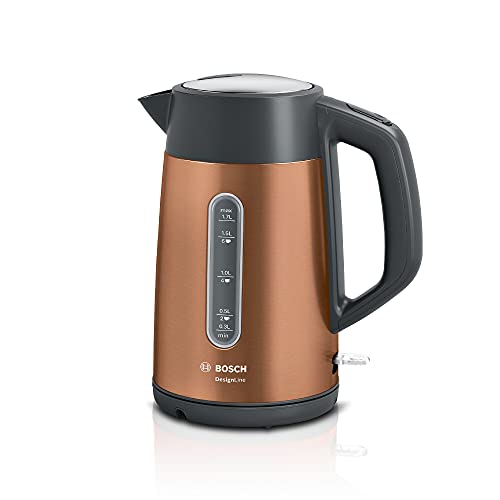 Bosch DesignLine Plus Stainless Steel Cordless Kettle TWK4P439GB Copper