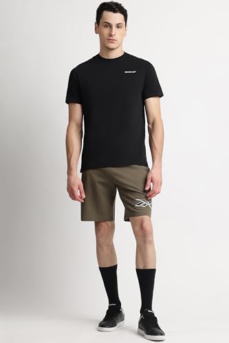 Image of Reebok Men's 100% Cotton Casual T-Shirt - Pure Cotton Soft Breathable Regular Fit Half Sleeve Tee for Men | Round Neck Tshirt for Men Cotton Tshirt