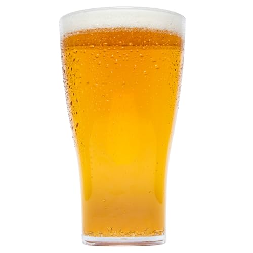 AIOS Tritan Renew Unbreakable Plastic Pint Glass Unique Square Base Design (2)