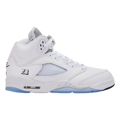 Jordan Air 5 Retro White Metallic Grade-School (White) Size 7