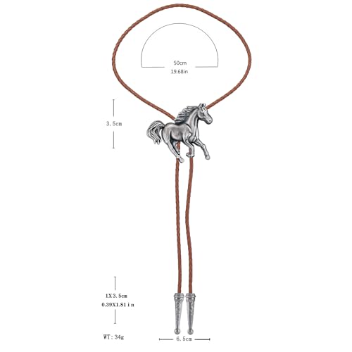 Image of Jeilwiy Bolo Tie for Men, Western Bolero Tie Cowboy Ties Native American Cowgirl Bolo Tie Accessories for Men Women