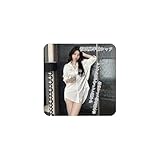 [LDDYCOS] コスプレ シャツ レディース 半袖 彼シャツ風 パジャマ 無地 ホワイト ゆるシルエット かわいい 魅せる トップス 襟付き 制服 薄手 透け感 オフィスブラウス オフィスカジュアル 事務 ビジネス 通勤 日常 高通気性 コスチューム 大人 (ホワイト,S-XL)