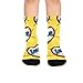 susiyo Artistic Blue Love Heart Yellow Hiking Socks Boy Girls - Cushioned Crew Socks for Kids Soft, Breathable & Seamless Toe for All-Day Comfort