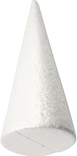 Creativ 54367 25 cm 1-Piece Polystyrene Cone, White, One size