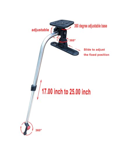 Image of Brocraft Transducer Arm Mount with Universal Mounting Plate /Transducer Mounting Arm with Track System