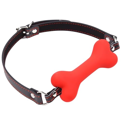 YUZHO Mundspreizer für sex Knebel mund groß Knebel sex sm groß Mundknebel Silikon-Hundeknochen-Mundknebel SM Erotik Fetisch Bondage BDSM Sklaven Sexspielzeug (Rot)