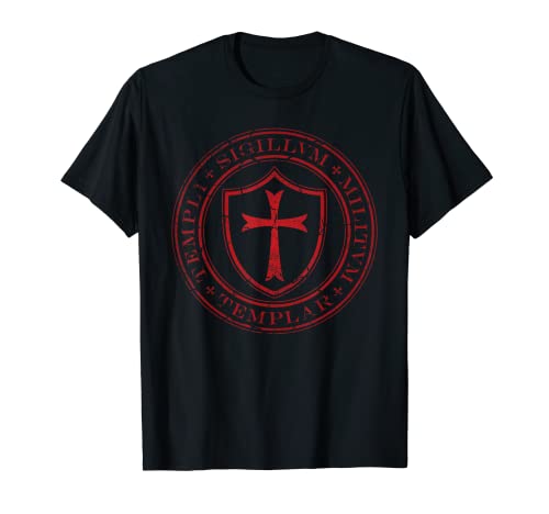 Camiseta de los Caballeros Templarios envejecidos, sello de soldados Camiseta