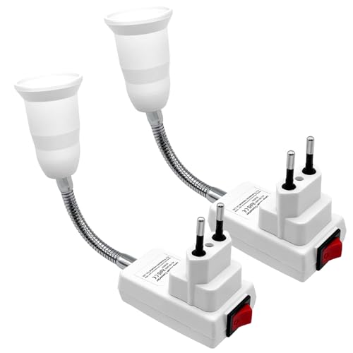 Giantdeer 2PCS E27 Fassung Steckdose,E27 Wandlampe mit...