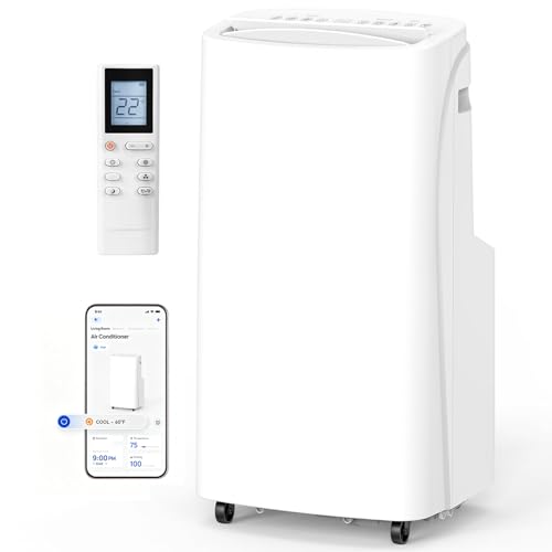 14,000 BTU Portable Air Conditioner & Heater Combo, 4-in-1 AC Unit Cools/Heats/Dehumidifies/Fan,...