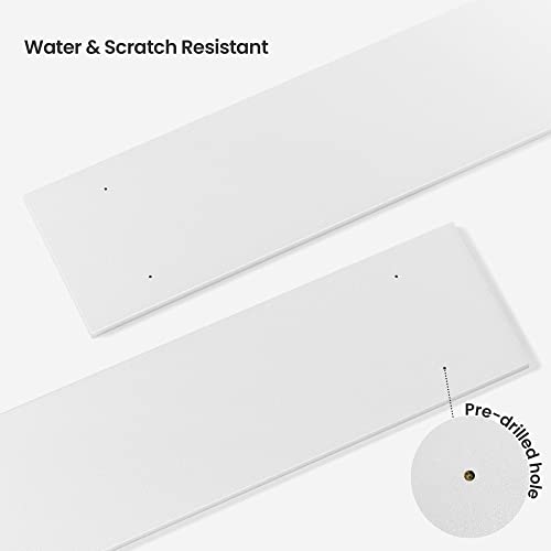 Muxx.stil Long Wall Shelves, 31.5 Inch Large Floating Shelves For Home Decor Set Of 2, Wide Wall Mounted Shelves With Brackets For Bedroom, Living Room, Kitchen, Bathroom And Plants, White #TOP2