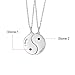 Collar Personalizado Yin Yang Taichi Colgante con 2 Nombres y 2 Piedras...