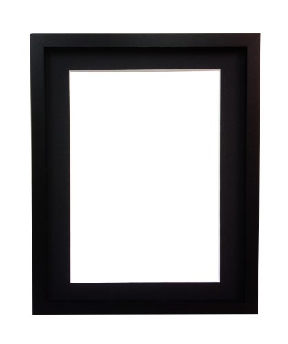 FRAMES BY POST Rio - Marco para Foto o lámina, Negro, 18 mm de Ancho, con paspartú Negro, tamaño DIN A4, para lámina tamaño 10 x 6 Pulgadas