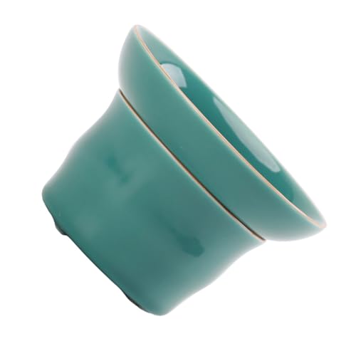 DECORNIJIA Filtro de Té Cerámico Retro con Base Soporte Colador para Infusiones Accesorio para Tetera Filtro Té sin Residuos