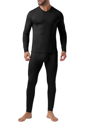 Askdeer Thermal Underwear for Men Long Johns Thermal Fleece Lined Long Underwear Base Layer Set3
