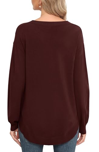 Image of GRECERELLE Womens Long Sleeve Lightweight Crewneck Sweater Tops Casual Soft Knit Pullover Jumper