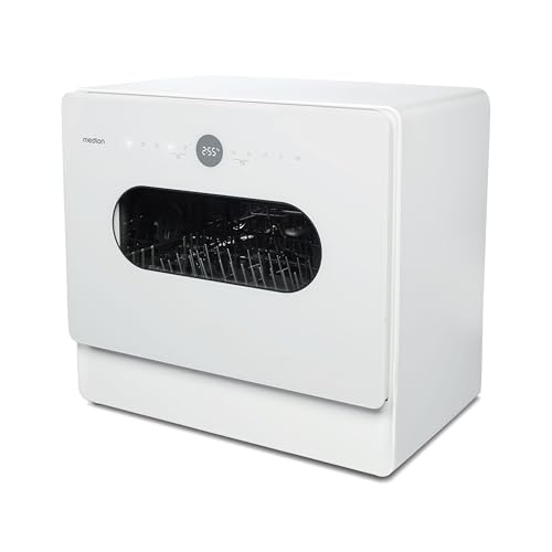 MEDION Mini Lavavajillas DWT51 (Lavavajillas de sobremesa con panel de control táctil, función...