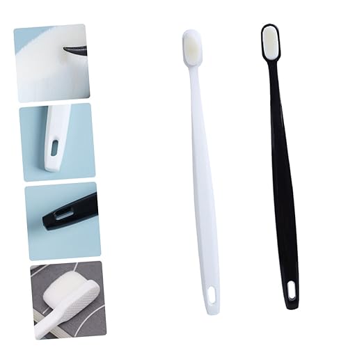 ORFOFE 2stücke Zahnbürste Mit Zahnbürste Für Zahnfleischpflege Geeignet Für Erwachsene Mit Festem Griff Und Sanfter Polierung Für Mundhygiene Für Zuhause Und Unterwegs – Bild 3