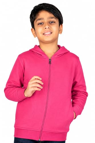 Image of ADBUCKS Unisex Fleece Cotton Zipper Sweatshirt with Hoodies for Boys and Girls