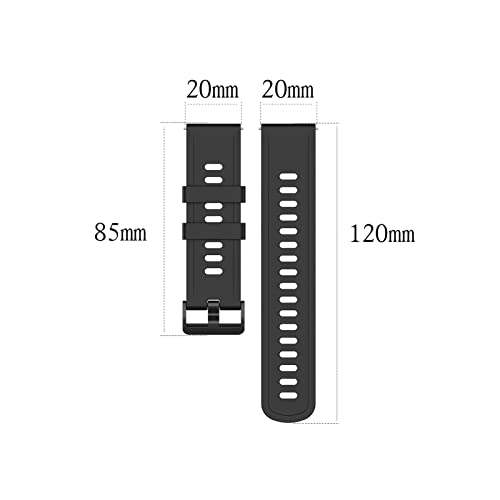 Correa de silicona de 22 20 mm universal intercambiable morado claro 6
