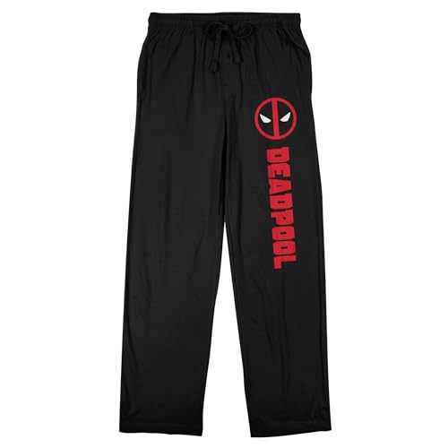 Deadpool Classic Logo Men's Black Sleep Pants