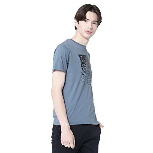 Image of Red Tape Men Turquoise Blue Graphic Print T-Shirt