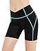 INBIKE Cuissard Femme Cyclisme Tenu Cycliste Vélo VTT 3D Rembourré Respirant Extensible Short de Velo Route pour Sport Fitness Leggings Pantalon Protection Fessier Silicone Noir Bleu XL