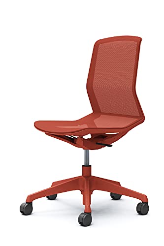 オカムラ シナーラ オフィスチェア テレワーク 在宅勤務対応 肘なし ナイロンキャスター オレンジレッド CD76WE-F2X6