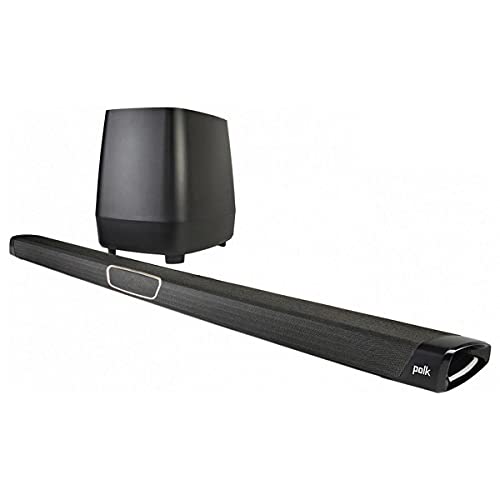 Polk Audio MagniFi MAX Heimkino-System, TV Soundbar mit Subwoofer, 5.1 Dolby Digital Decoding, DTS, Bluetooth, WLAN, Google Chromecast, HDMI ARC, AUX, optischer Eingang