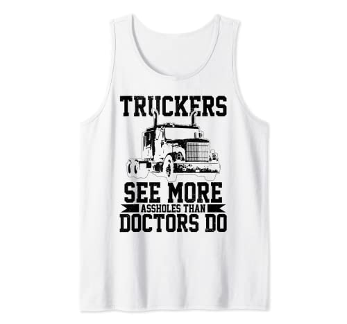Uomo Truck Driver Trucker Big Rig divertente citazione scherzo regalo Canotta